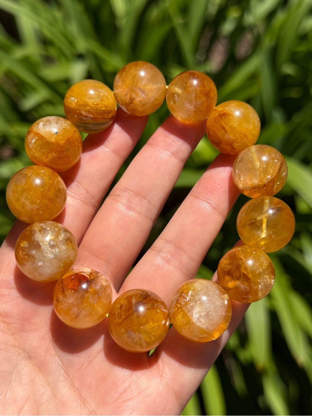 18mm chunky stretchable golden healer bracelet 1233‎